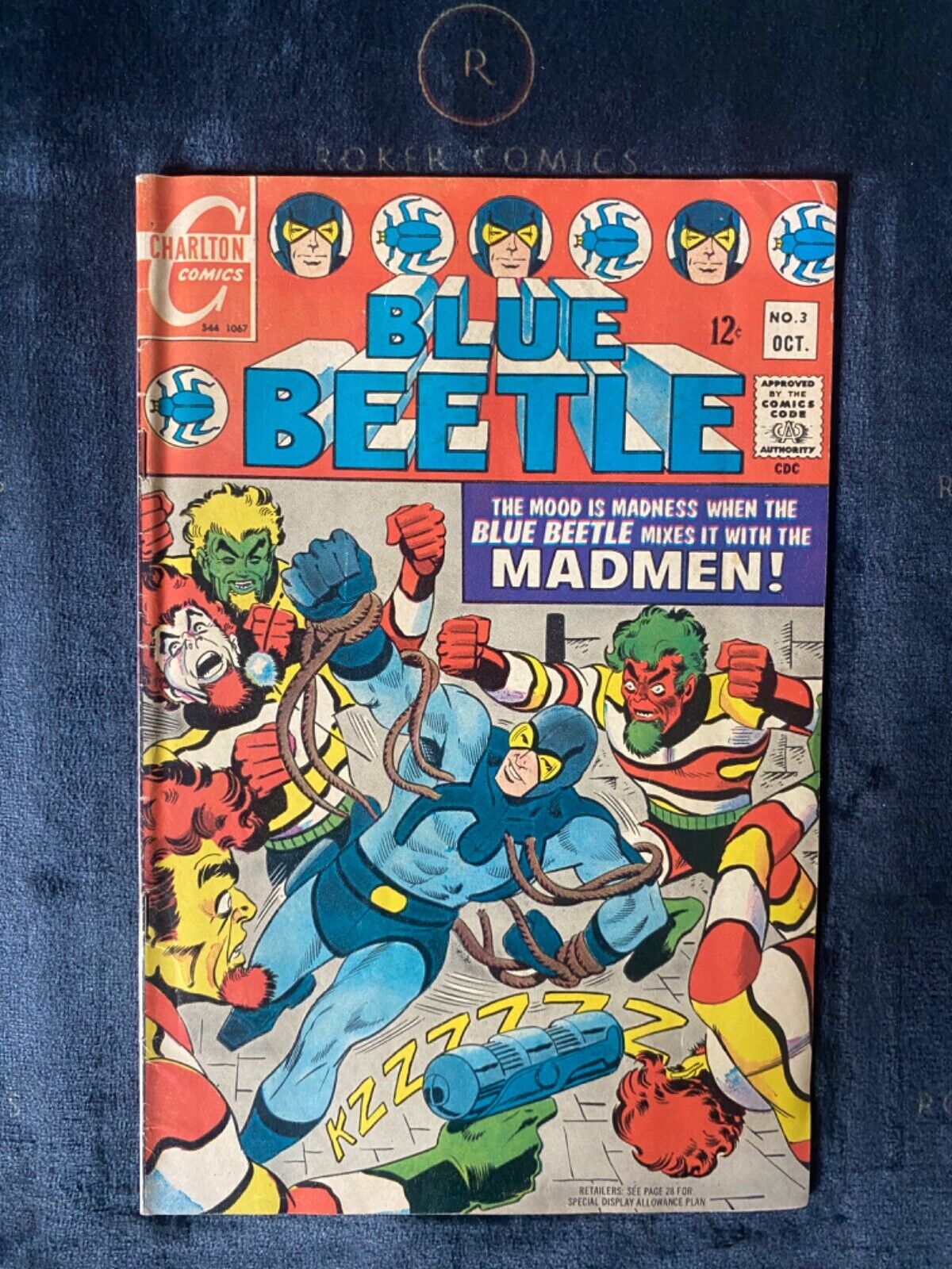RARE BLUE BEETLE #3 (Charlton Comics 1967) Steve Ditko art