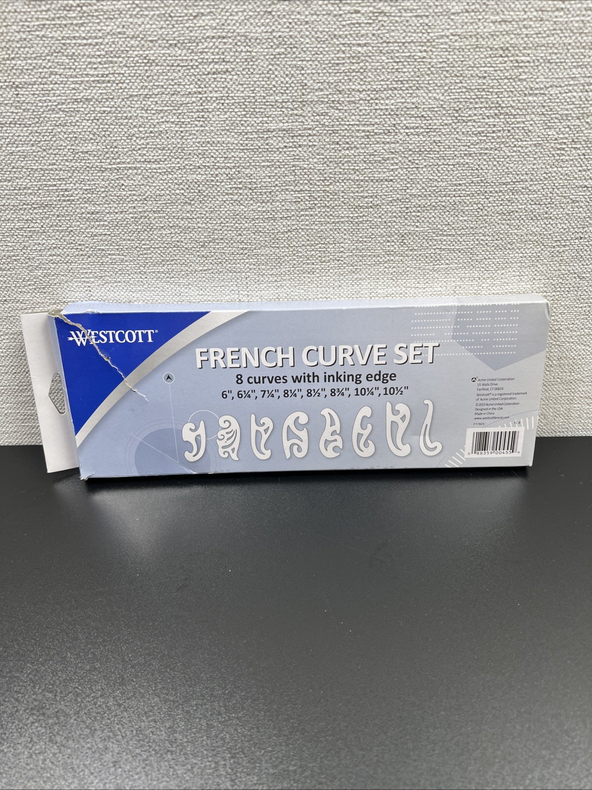 Westcott French Curve Template Set of 8 With Inking Edge