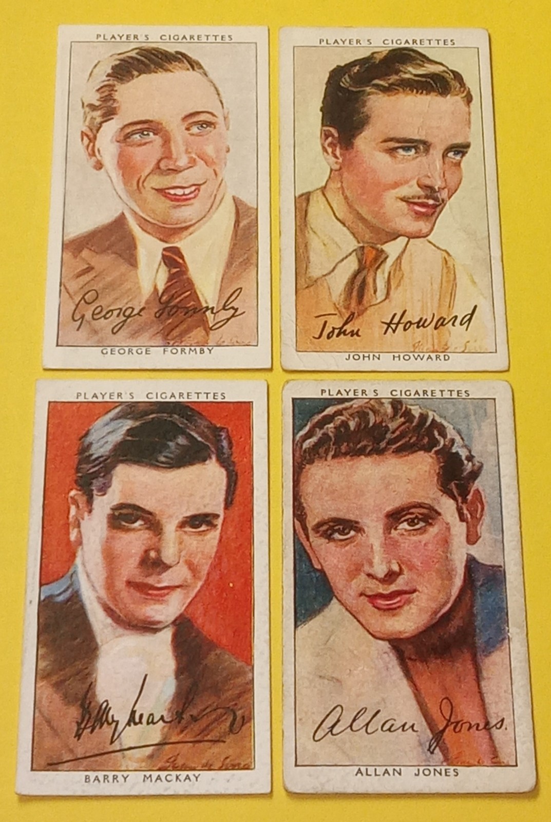 1938 Player\'s Cigarettes Film Stars George Formby John Howard Barry Mackay Jones