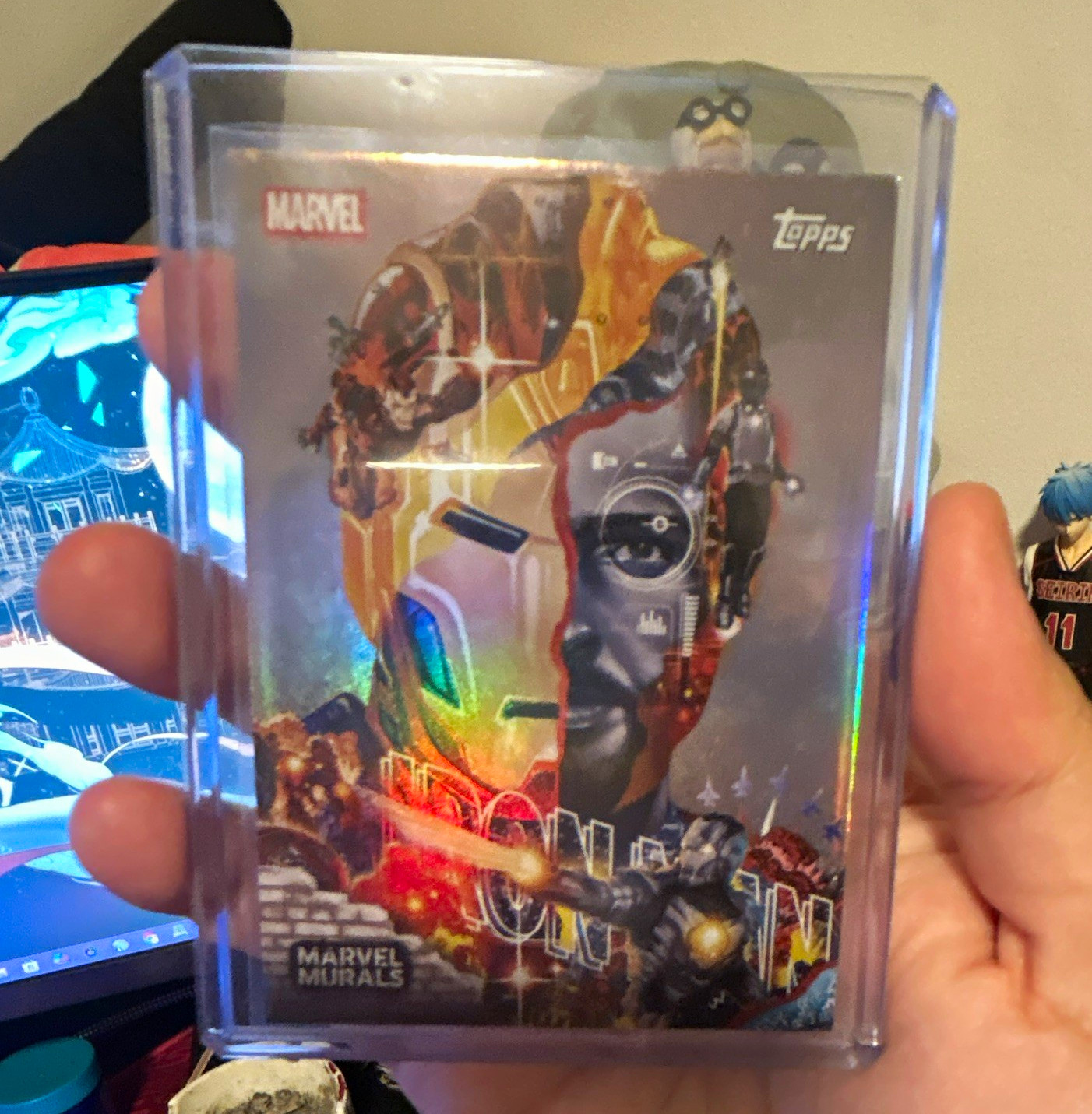 Topps 2026 Topps Marvel Neon Iron Man Marvel Murals MU-1 Hologram Tristan Eaton