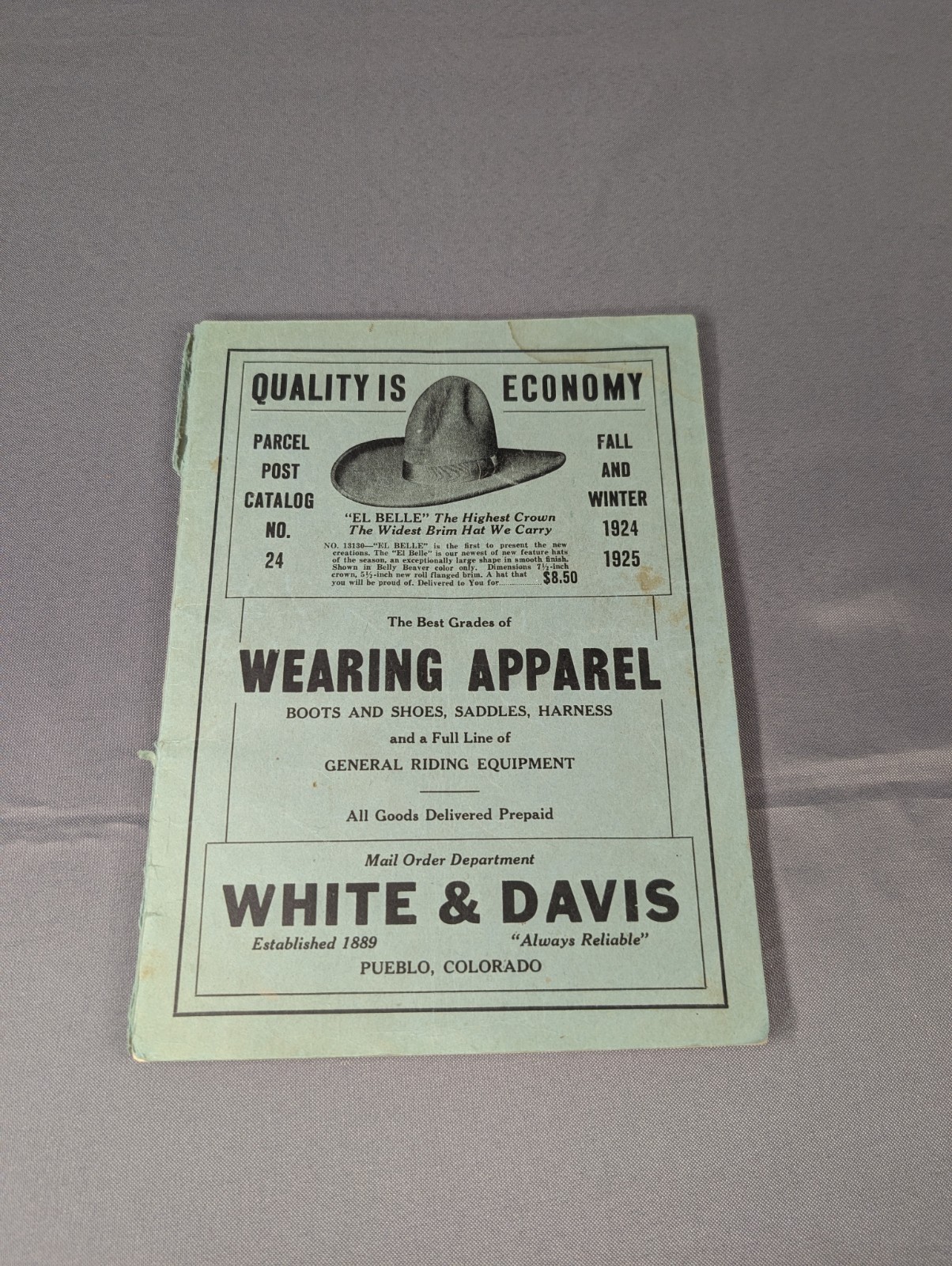 Vintage Antique White And Davis Catalog Western Wear Cowboy Gear