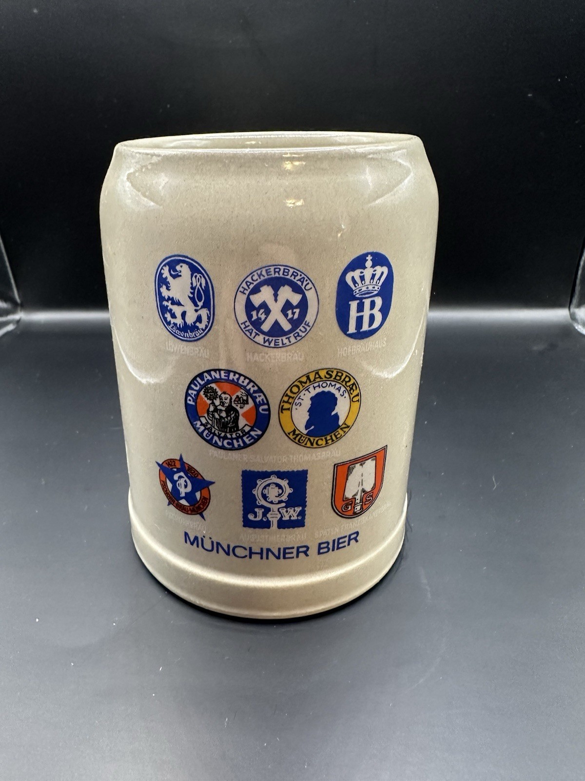 Vintage West Germany Munchner Bier Stoneware Beer Mug Gerz