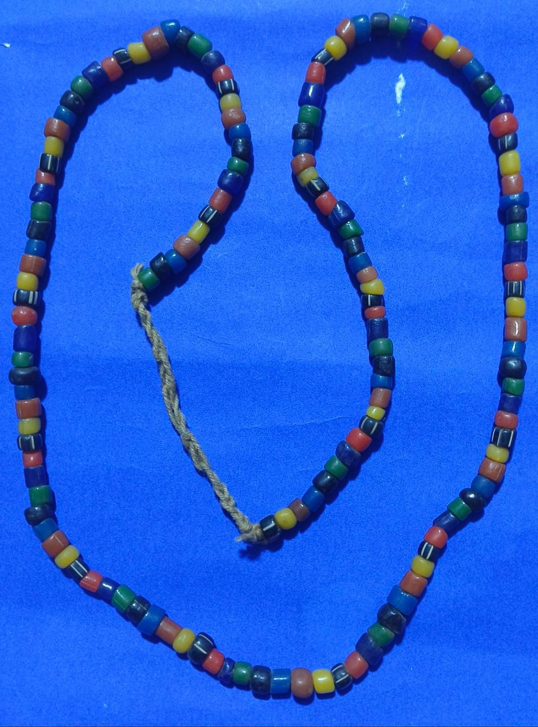 001 Necklace Ancient Natural Gemstone Beads Collared Glass Beads Thailand Somdej