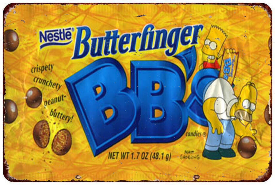 Butterfinger BB\'s retro candy Vintage LOOK Reproduction metal sign