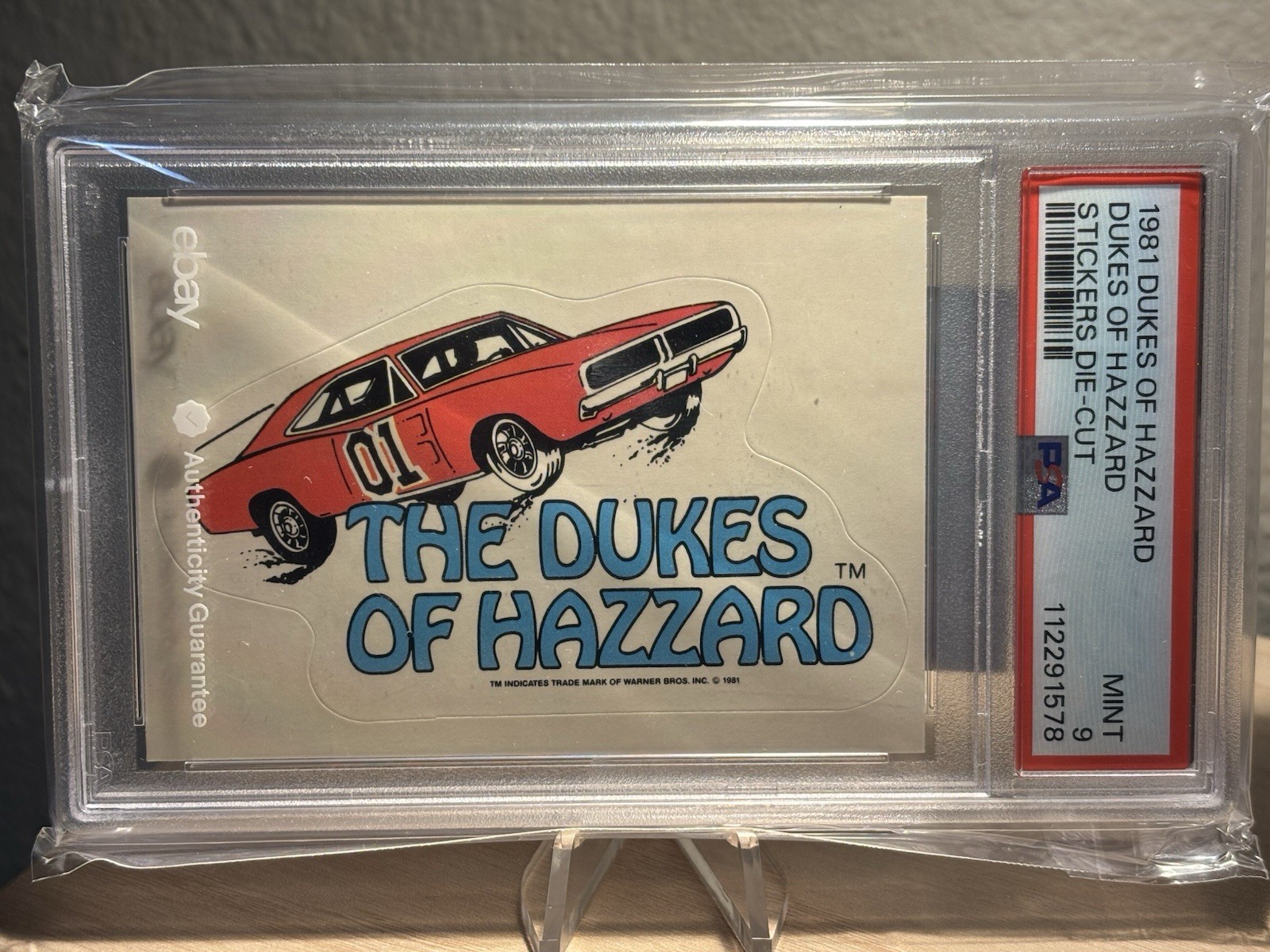 1981 Dukes Of Hazzard Dukes Of Hazzard Stickers Die-Cut PSA 9
