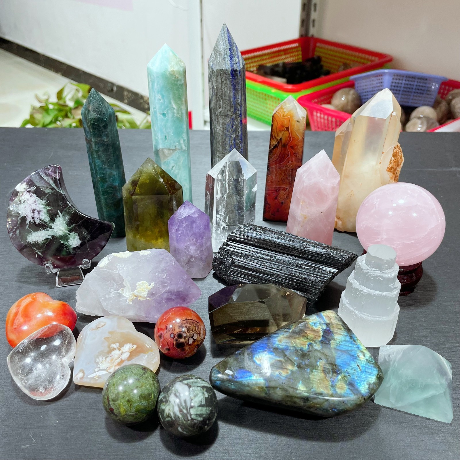 7.7LB natural crystal mixture quartz obelisk mineral specimen healing C2104