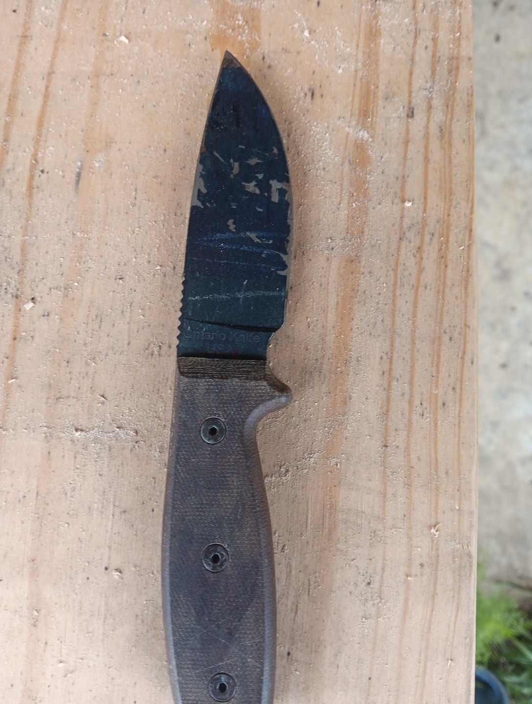 Ontario Knife USA USED BUT BLADE, HAND I E AND SHEATH ARE ALL IN GOOD STANDING