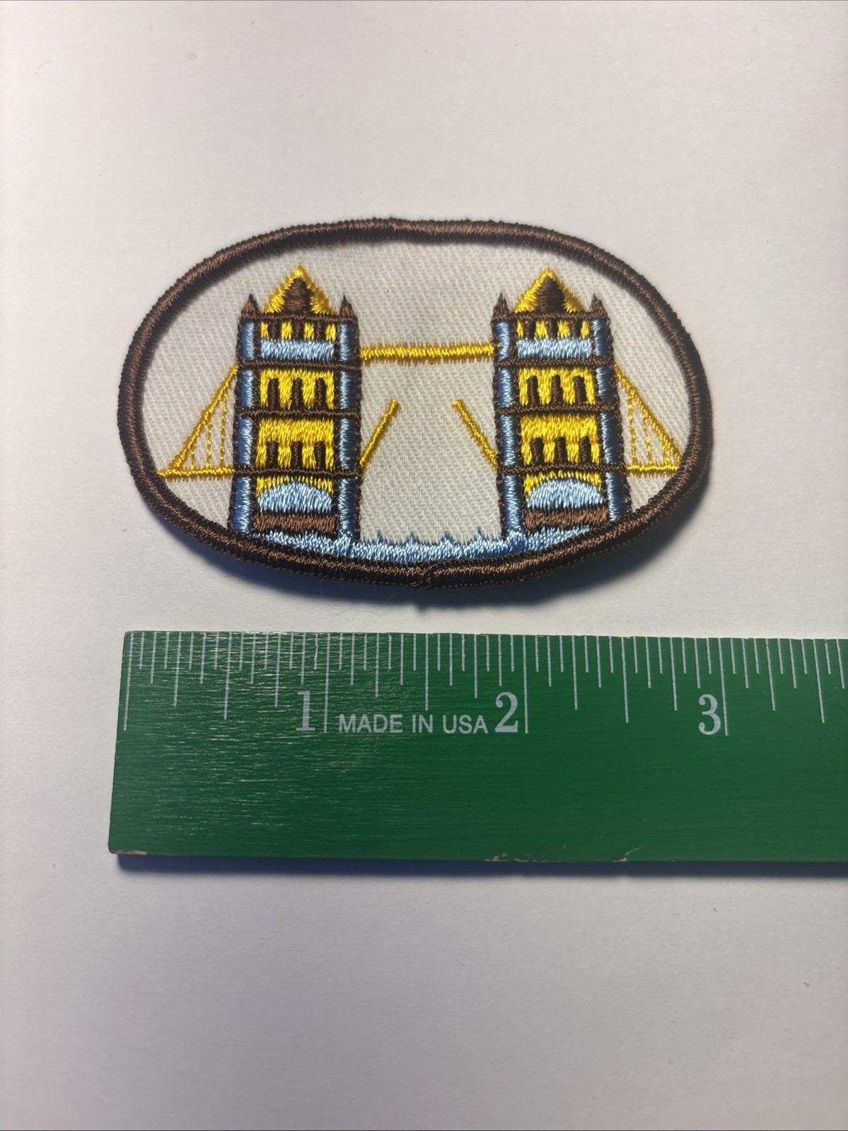 Vintage London Tower Bridge Embroidered Sew On Patch