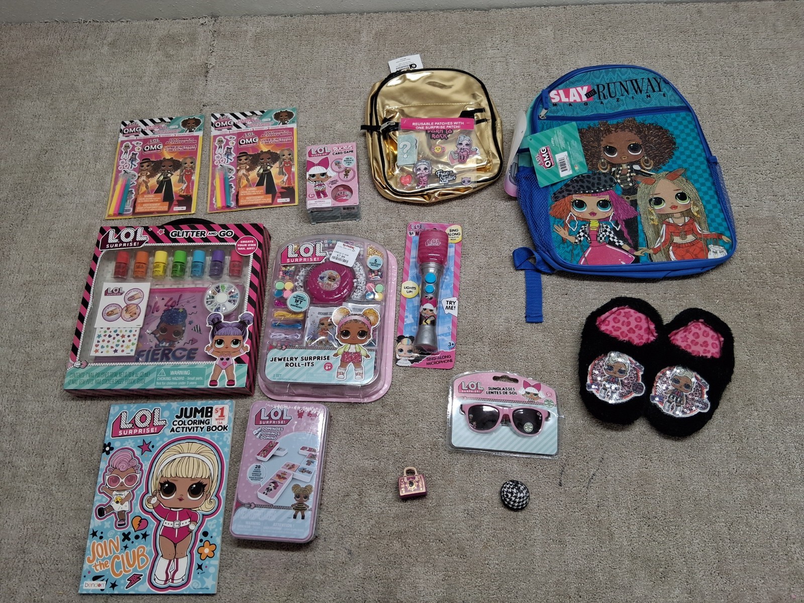 LOL Suprise Lot Of 14 Glitter And Go Jewelry Suprise Roll Its Glasses Dominos