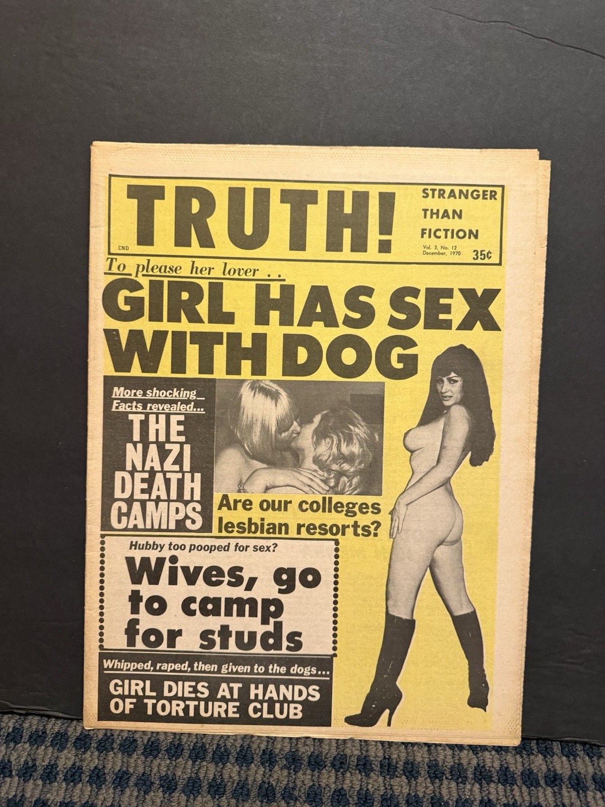 1970 December TRUTH Newspaper, NAZI Death Camps, College Lesbian Resorts (10T)