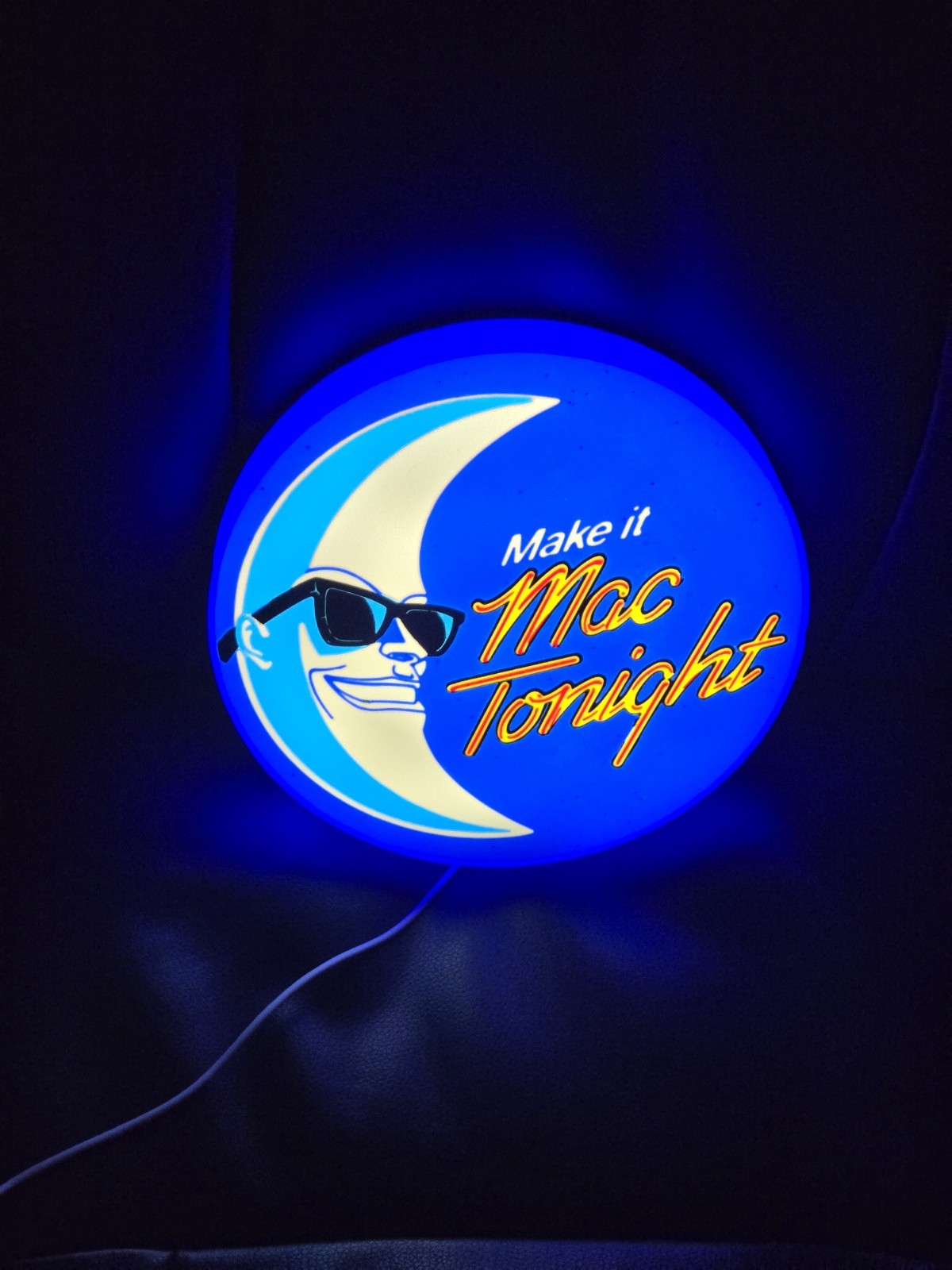 McDonalds Mac Tonight Moon - USB Lighted LED Sign - Man Cave - Arcade - Retro