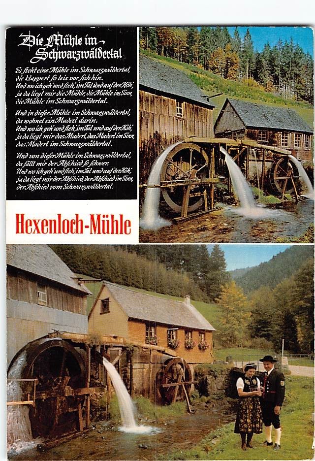 Postcard Hexenlochmühle Furtwangen im Schwarzwald Germany