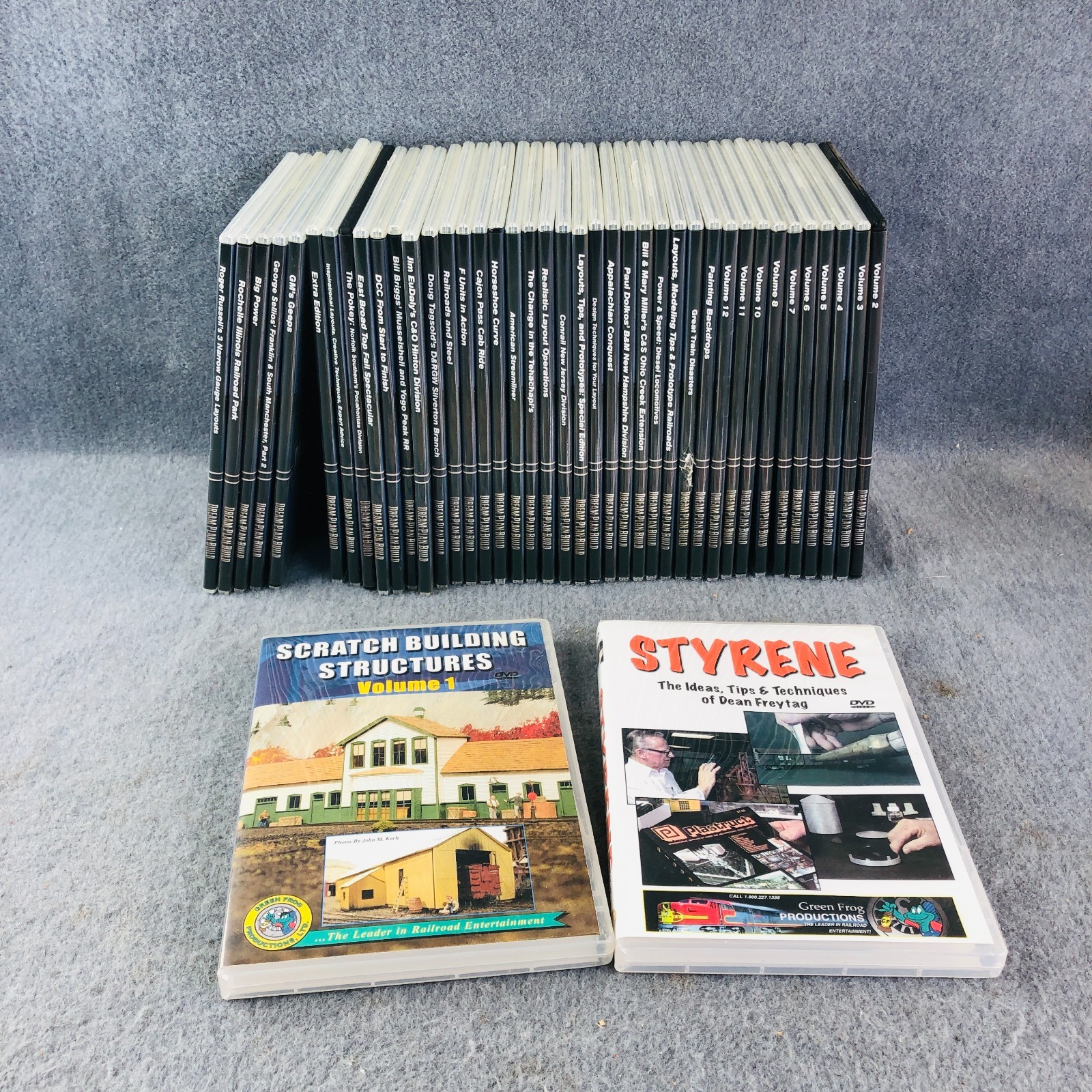 Dream Plan Build Model Railroading Train DVD Lot of 40 Video Series ~ Plus 2