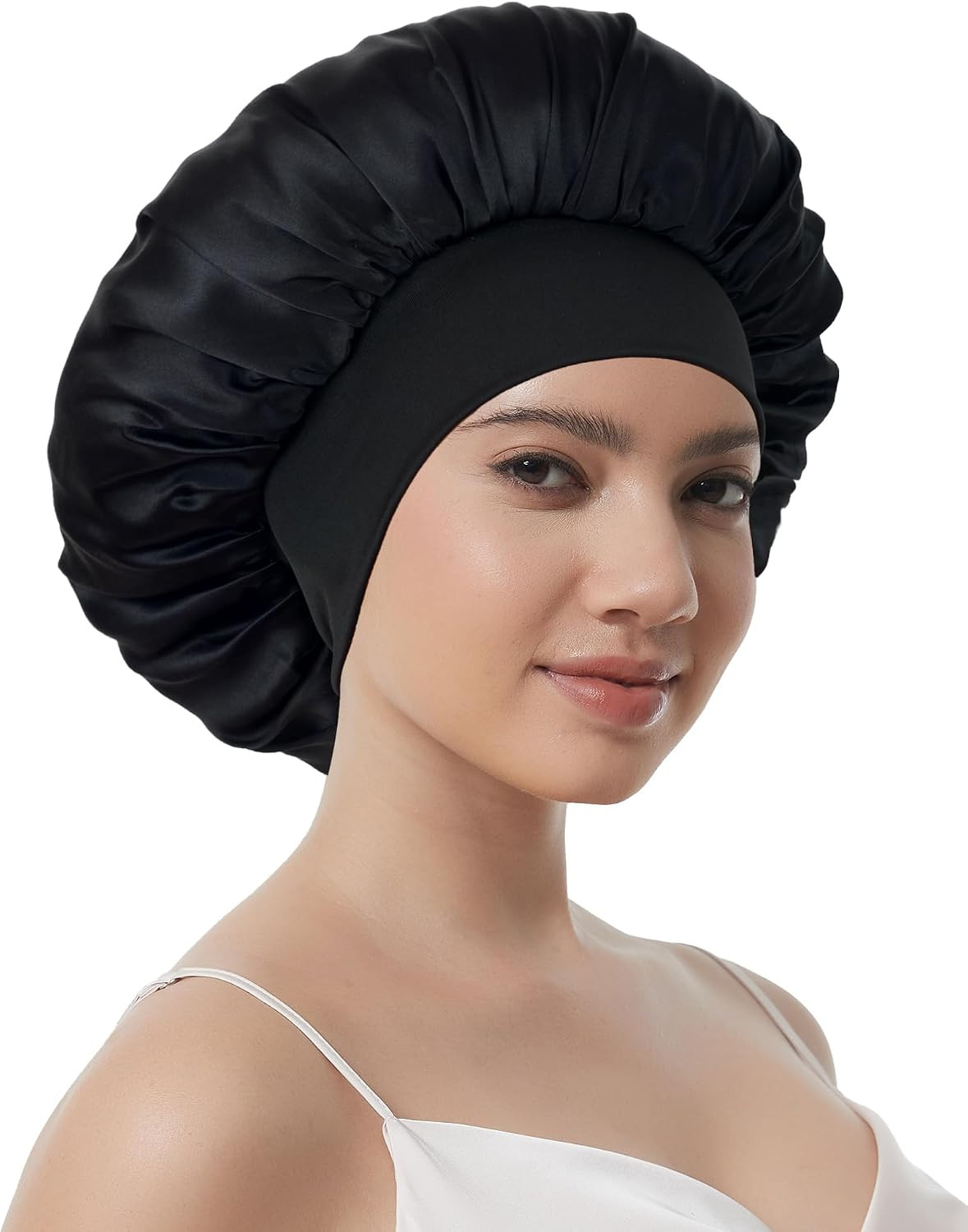 100% Mulberry Silk Bonnet for Sleeping Women,Pure Real Silk Bonnet