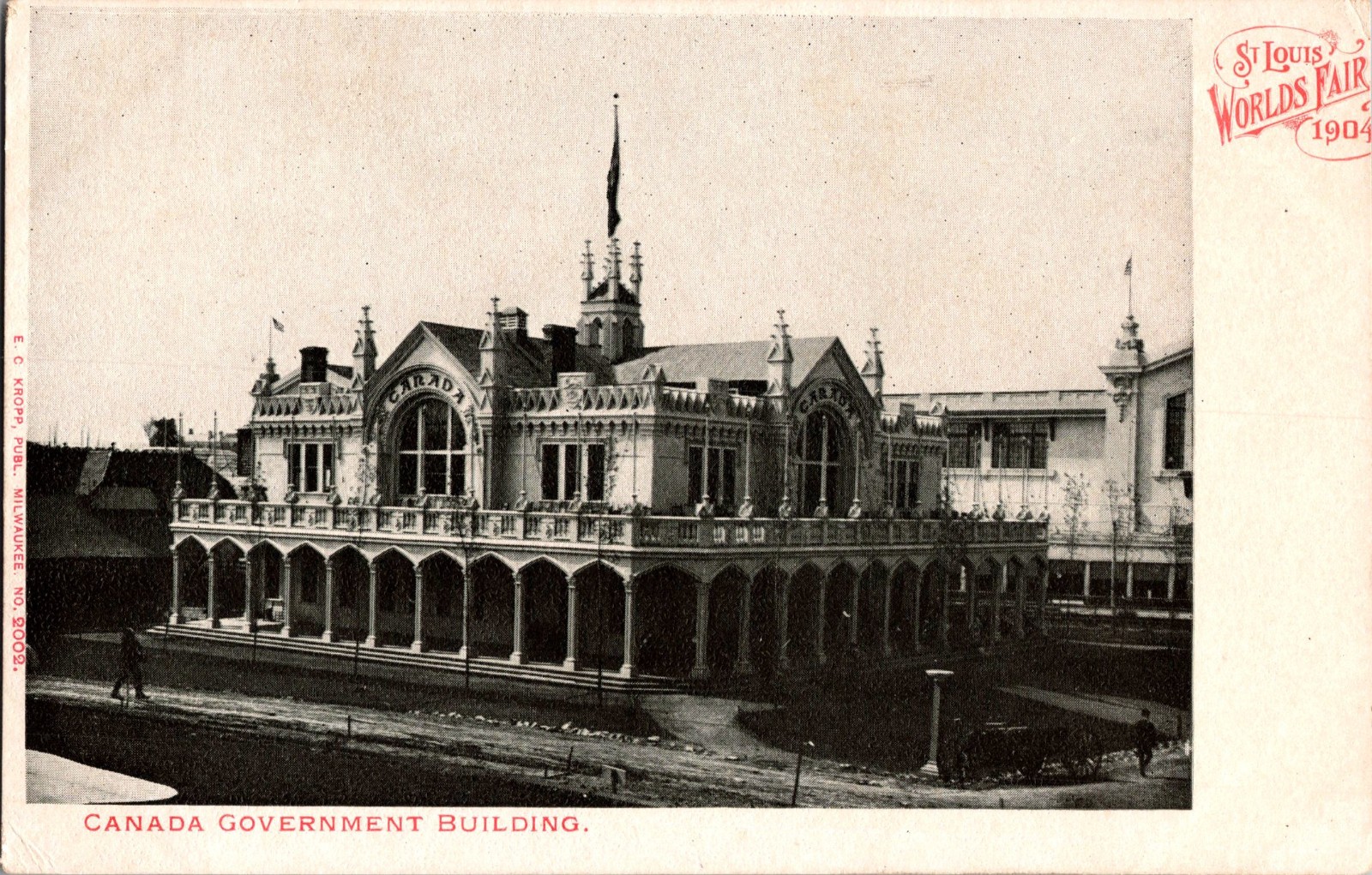 [62Ka] Postcard Unused, St Louis Worlds Fair 1904, Canada Govt Building