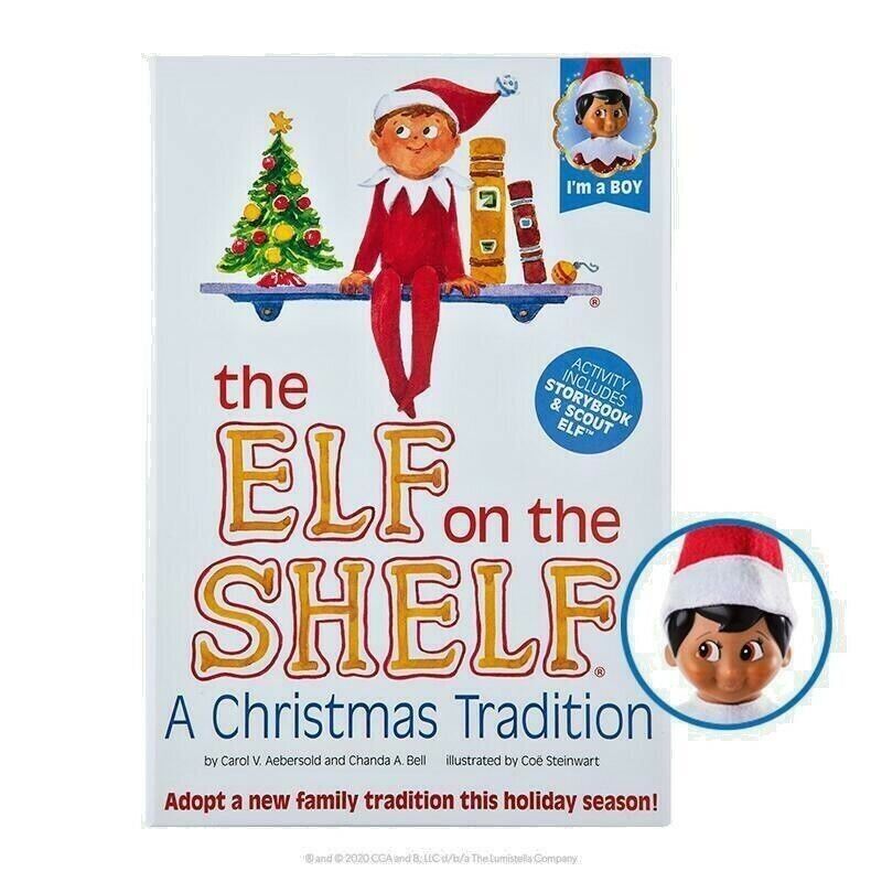 The Elf on the Shelf: A Christmas Tradition Boy Dark Tone - Includes Doll, Book
