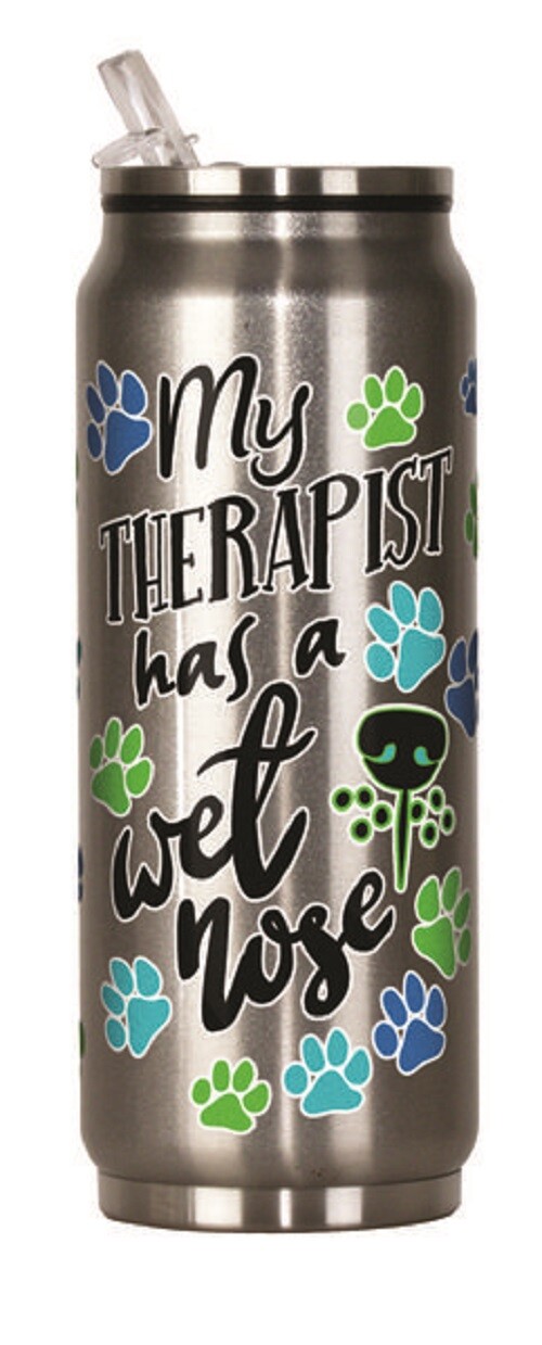 Spoontiques 20912 Therapist Has a Wet Nose Stainless Steel Can, 12 ounces 