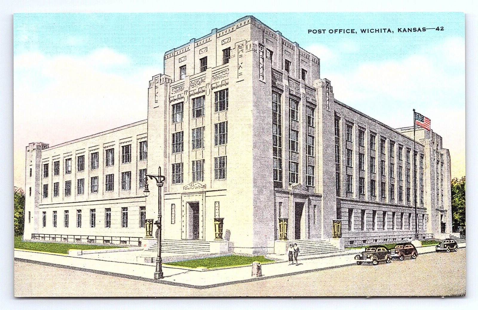 Postcard Post Office Wichita Kansas KS