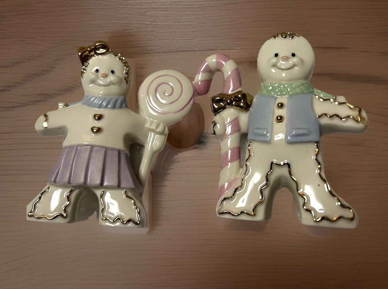 Lenox \'The Gingerbread\' Salt & Pepper Shaker Set NIB