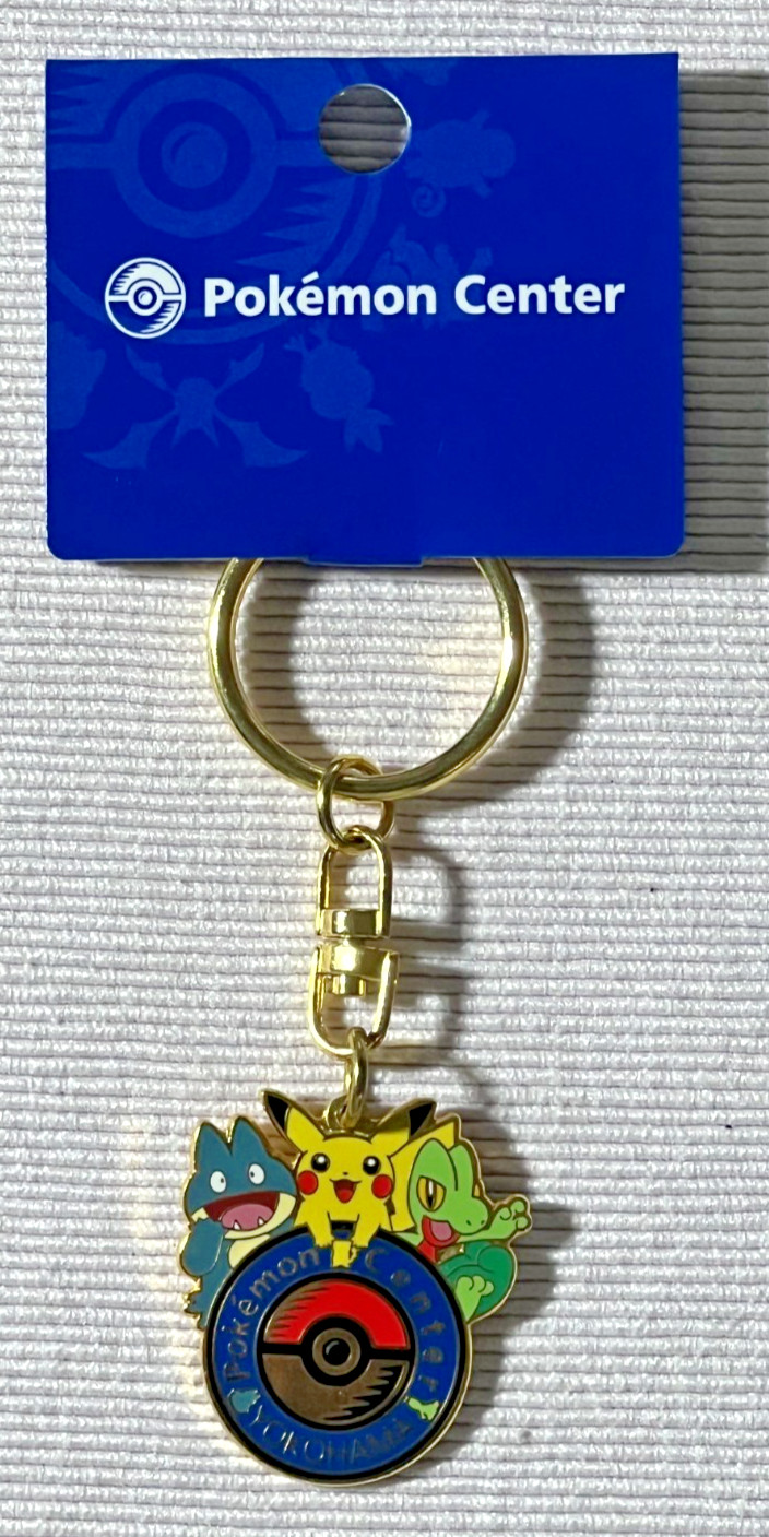 Vintage Pokemon Center Yokohama Keychain Pikachu Treecko Munchlax 2005 Japan Tag Vintage Pokemon Center Yokohama Keychain Pikachu Treecko Munchlax 2005 Japan Tag