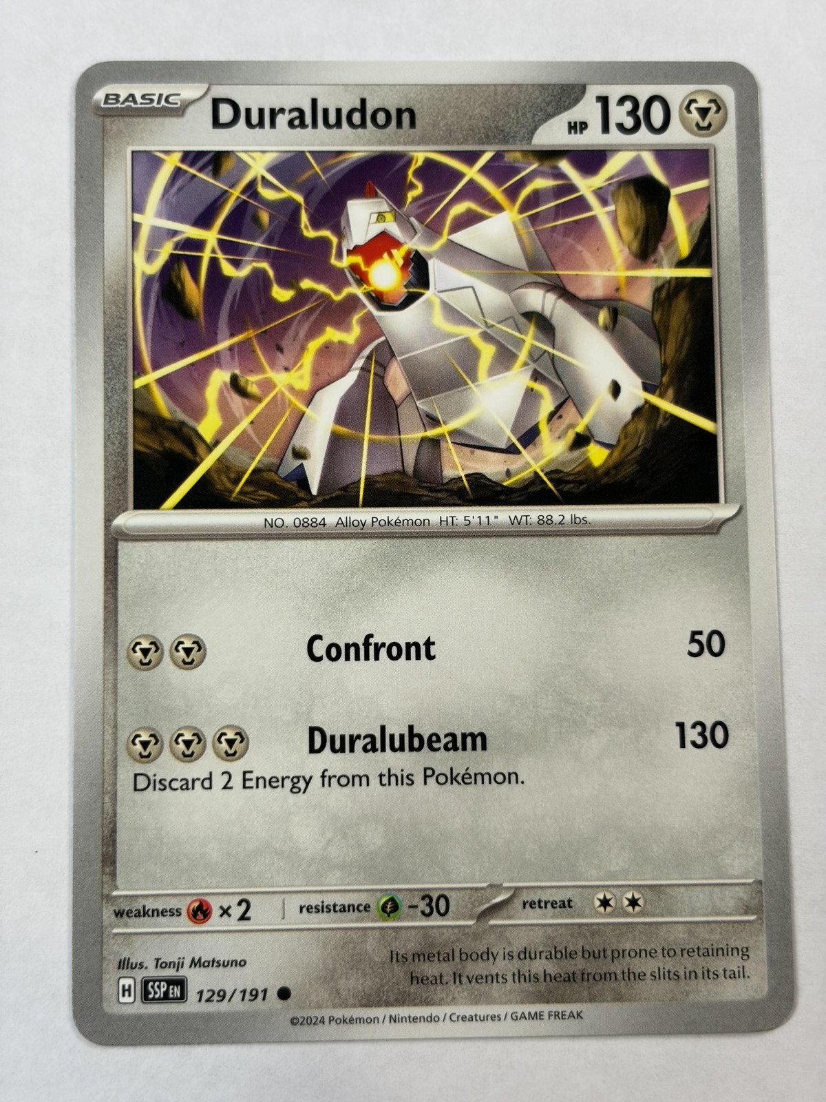 Pokemon Duraludon SSP EN 129/19 Tonji Matsuno 2024 The Pokemon Company NM