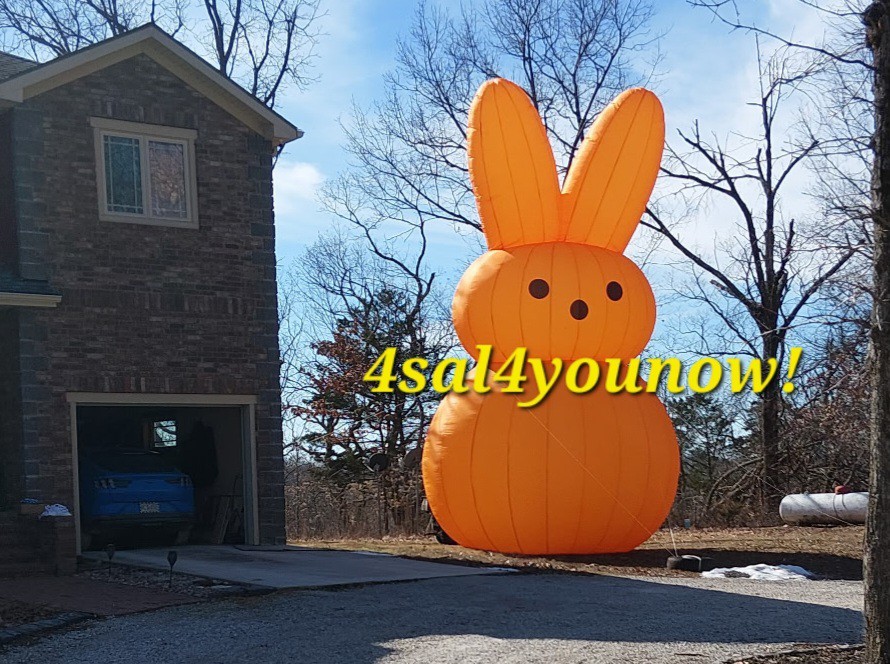 32 Foot tall Inflatable Easter peep with LED lights custom made New