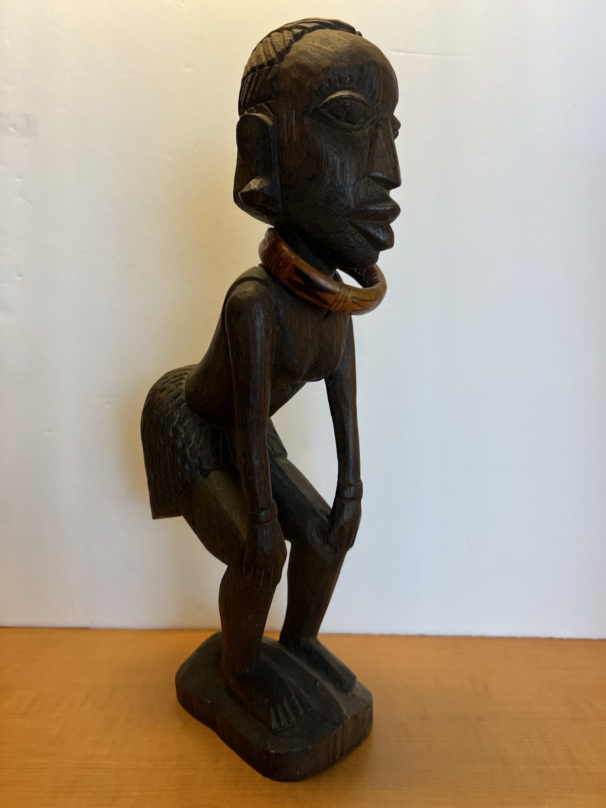 VTG Makonde Style Hand Carved Wooden Statue - 14.75 in Rare African Tribal Art VTG Makonde Style Hand Carved Wooden Statue - 14.75 in Rare African Tribal Art