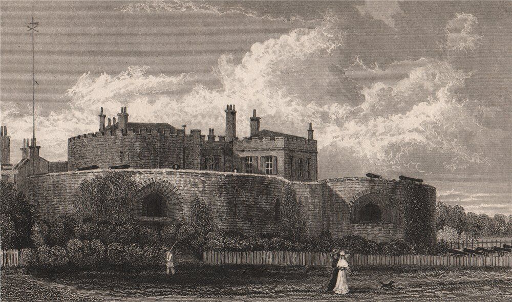 Welmer Castle, Kent. SHEPHERD 1829 old antique vintage print picture