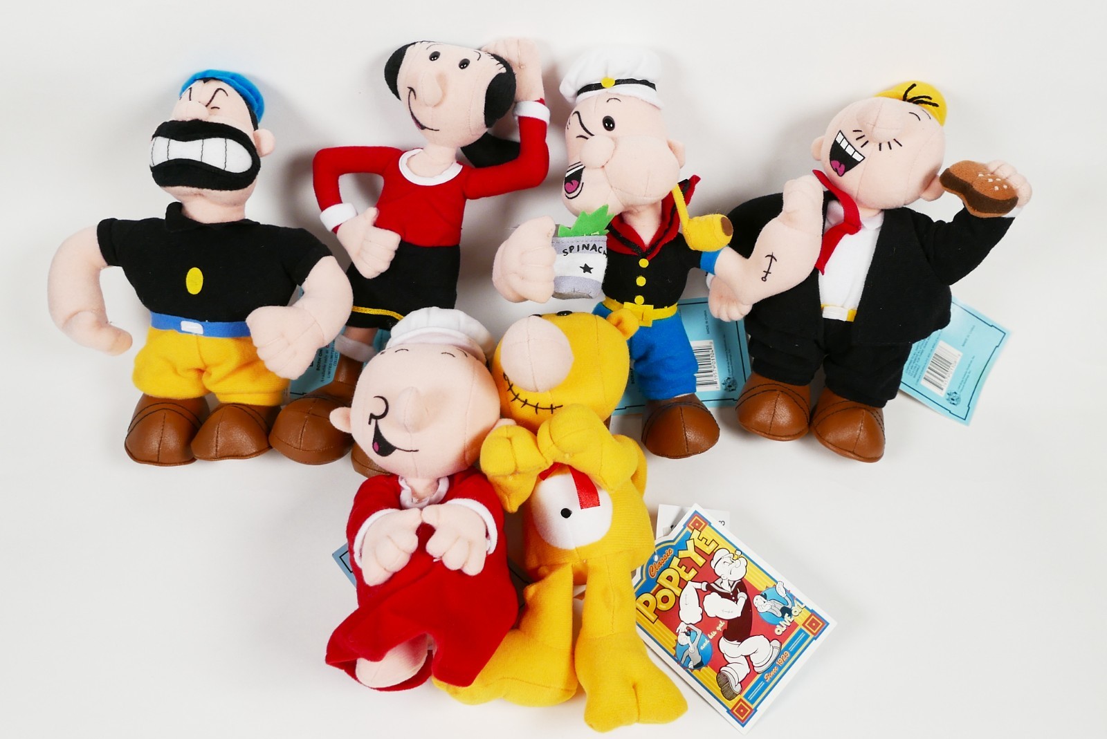 Vintage Popeye & Co Set of 6 Plush Dolls 9\