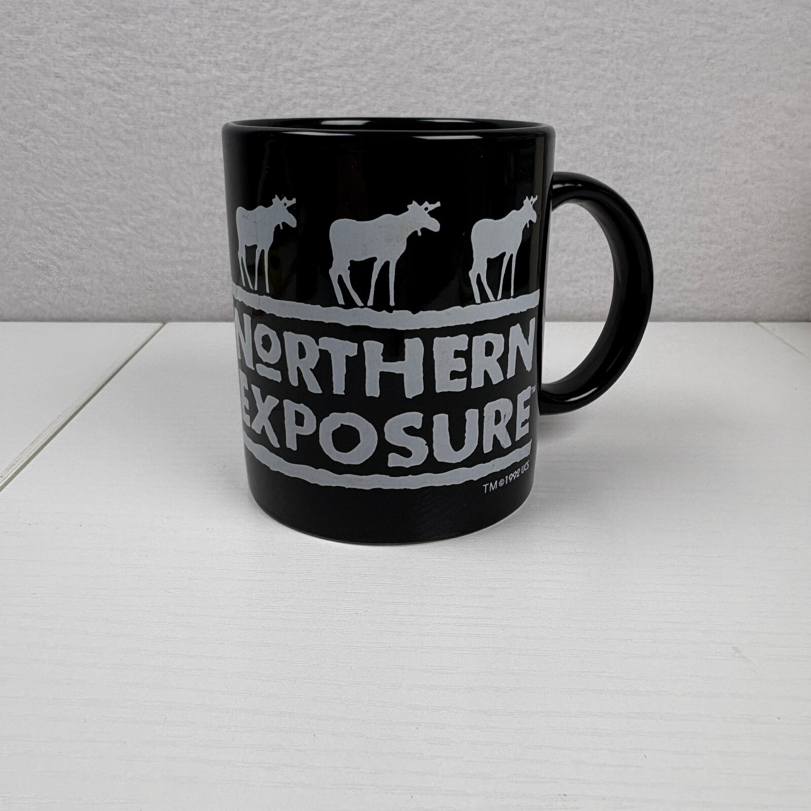 Vintage 1992 Northern Exposure Coffee Mug Black Moose Logo 90s TV Show Cicely Vintage 1992 Northern Exposure Coffee Mug Black Moose Logo 90s TV Show Cicely