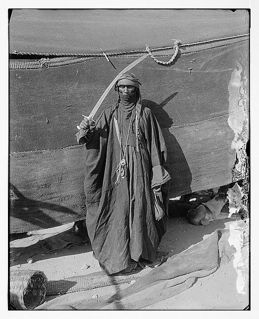 Photo:Bedouin Woman Sword Dance Middle East 1900s Nomadic Arabs