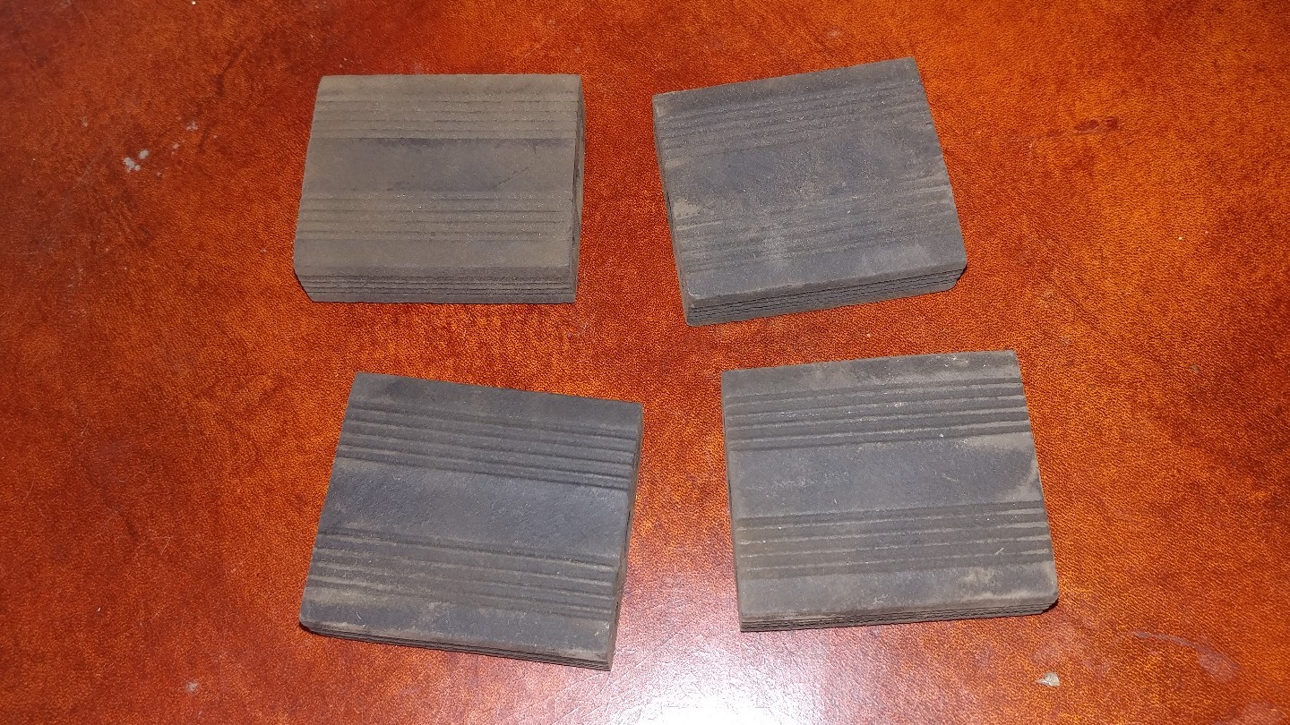 antique bicycle petal blocks set of (4) n.o.s