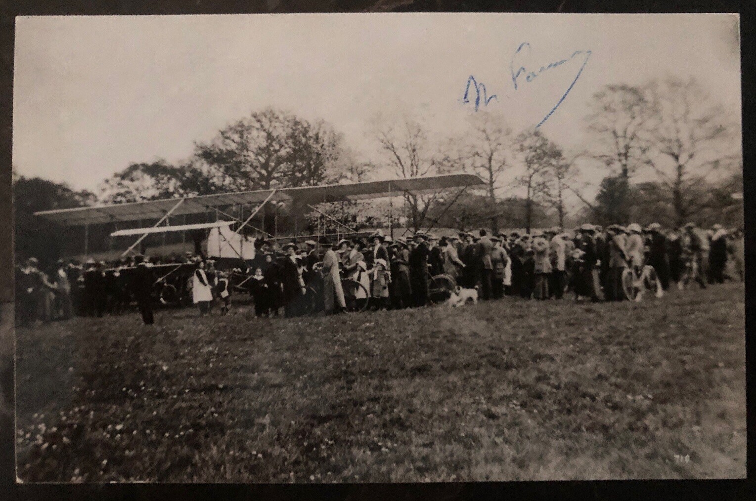 Mint USA Real Picture Postcard RPPC Early Aviation Maurice Farman Pilot Signed
