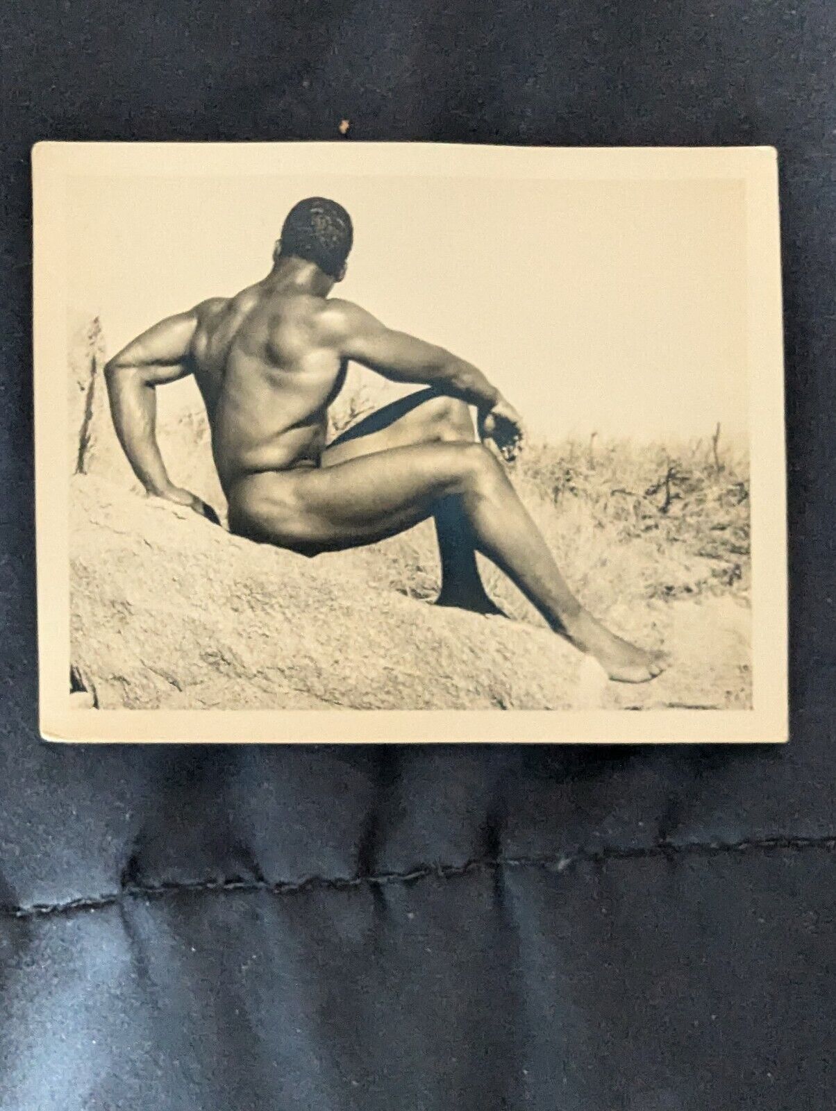 Bruce of LA 1950 Original Beefcake Photo Gay Interest Physique Black Man