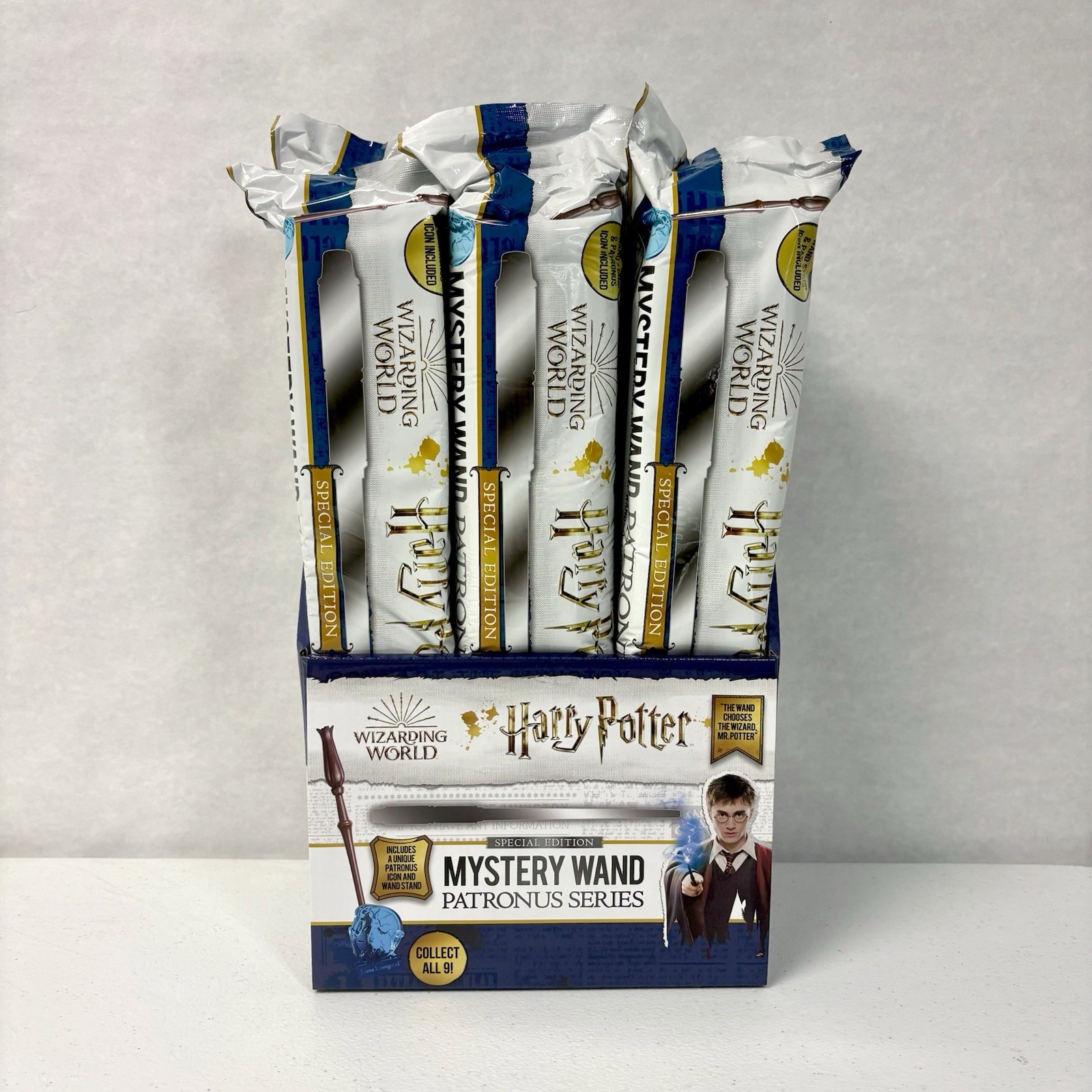 Harry Potter Noble Collection Mystery Wands Patronus Series Complete 9 Sealed