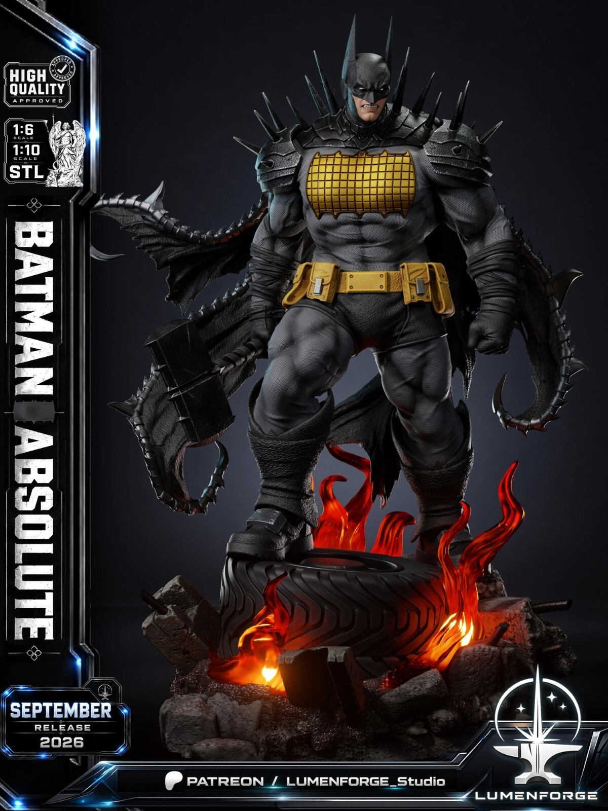 1:8 Absolute Batman DC Fan Art UNPAINTED Premium Resin Garage Kit
