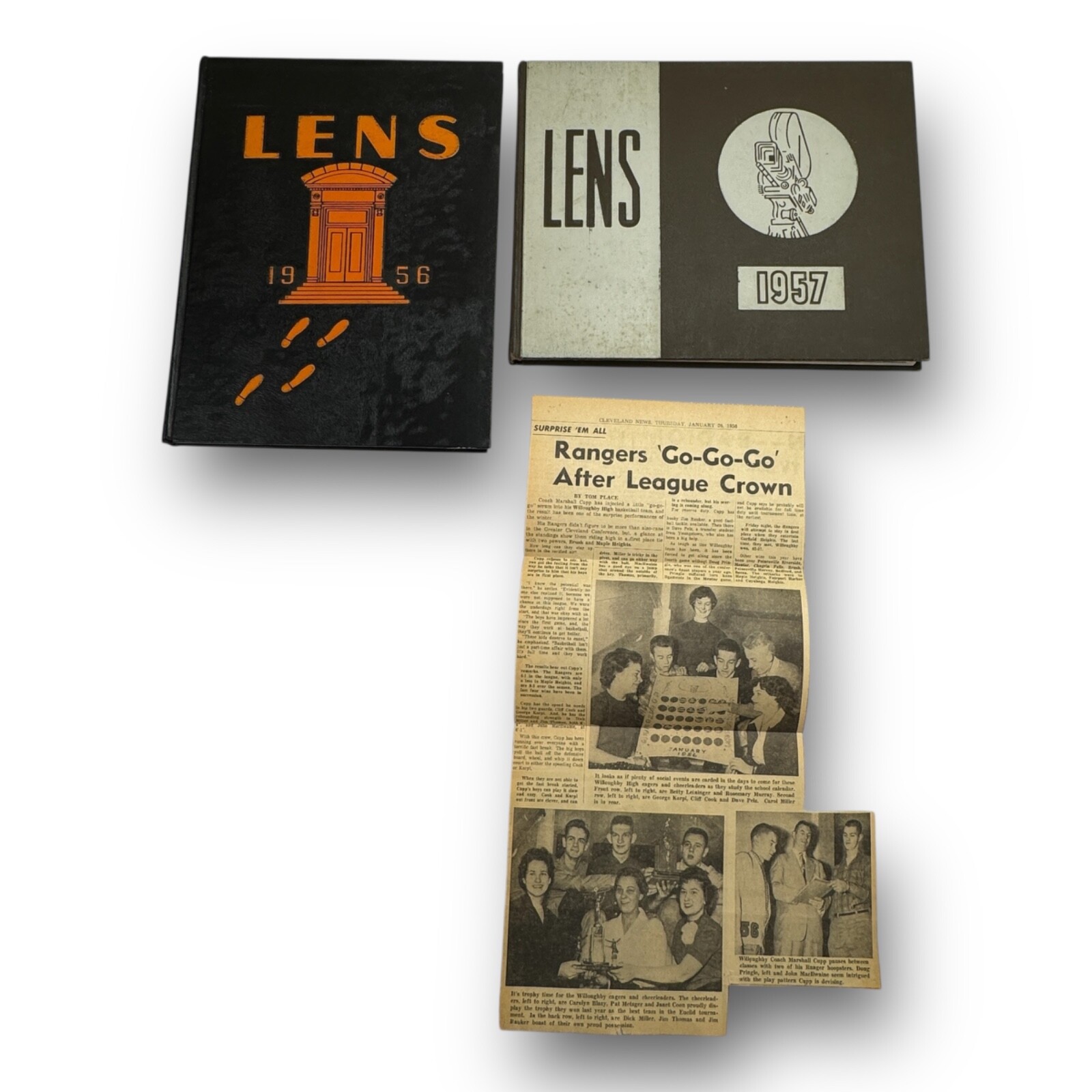 Yearbook Lens 1956 & 1957 Willoughby Ohio High School Lot