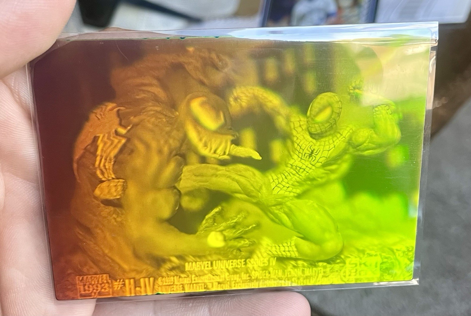 1993 Skybox Marvel Universe Series IV Spider-man Vs Venom Hologram SP #H-IV Card