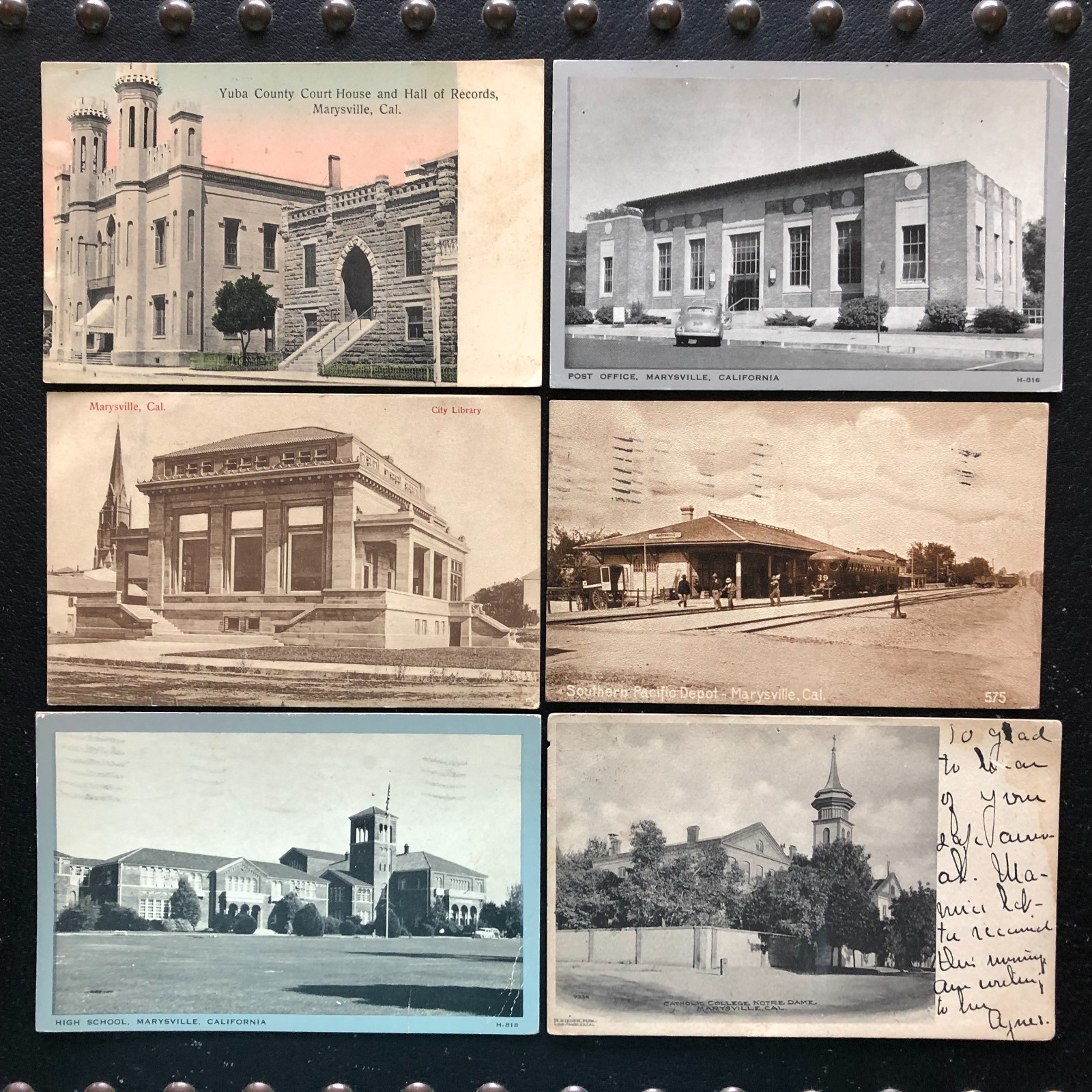 [6] Marysville California postcards [all posted]
