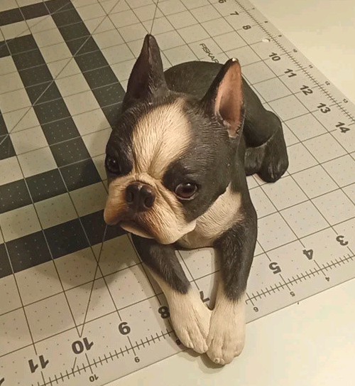 Vintage Sandicast 1985 Boston Terrier Dog 9.5