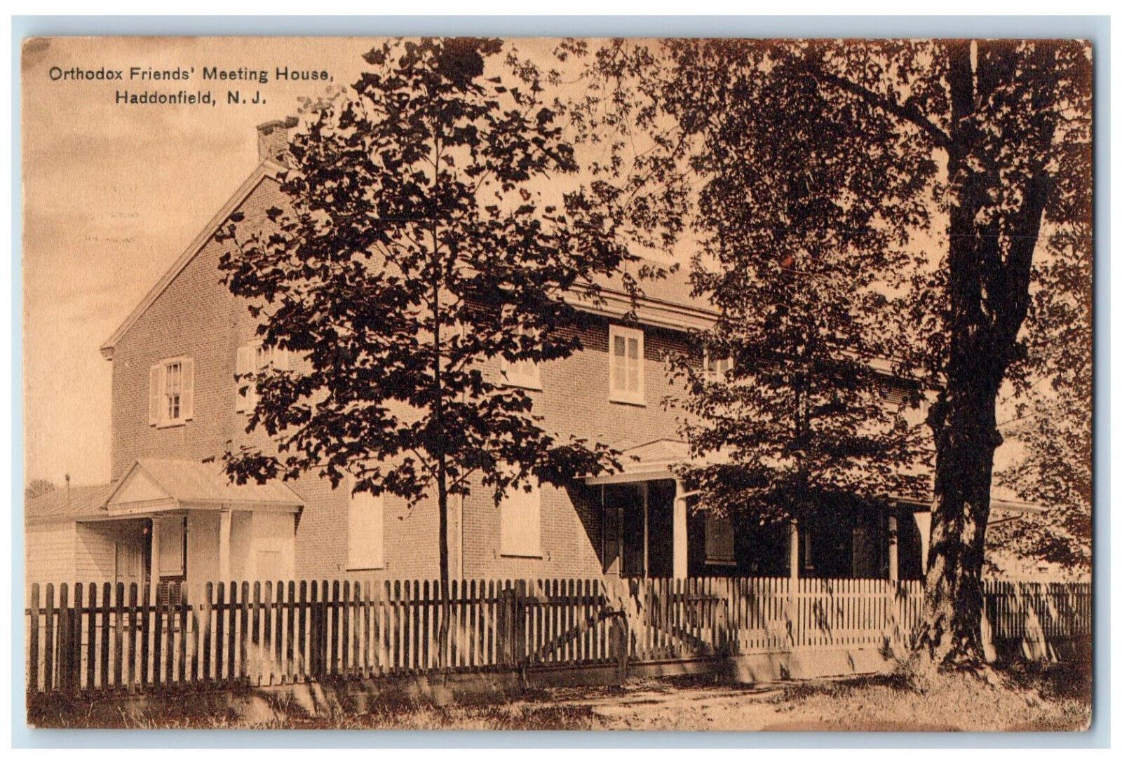 1931 Orthodox Friends' Meeting House, Haddonfield New Jersey NJ Postcard