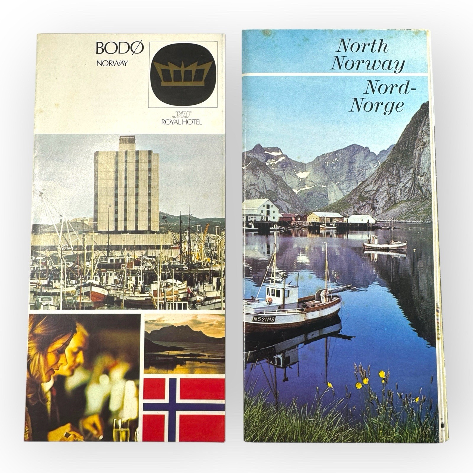 Vintage Norway Travel Brochures Lot of 2 1977 North Norway Map Bodo SAS Hotel