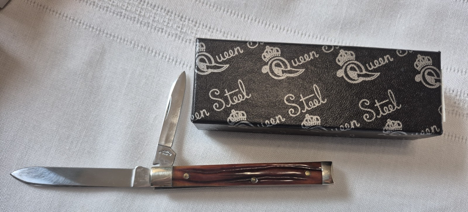 Queen Cutlery Dr Pattern 2-blade Spear & Pen w/Winterbottom Handle Mint in Box