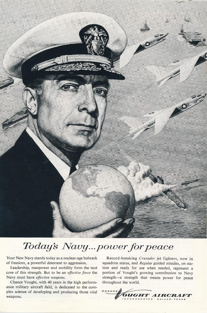 Magazine Ad - 1957 - Vought Aircraft - Navy