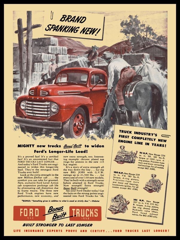 1948 Ford BETTER BUILT Trucks, Pickup Truck NEW Metal Sign: 12x16
