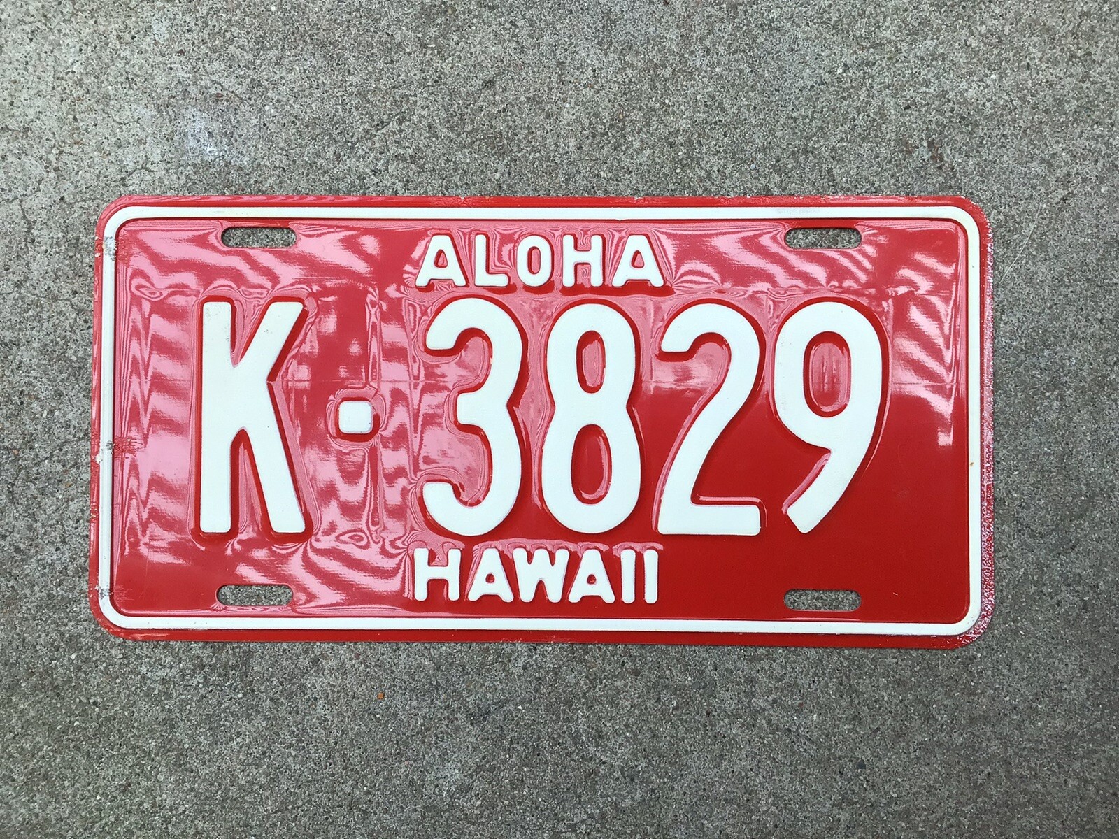 1957 to 1960 - HAWAII - LICENSE PLATE