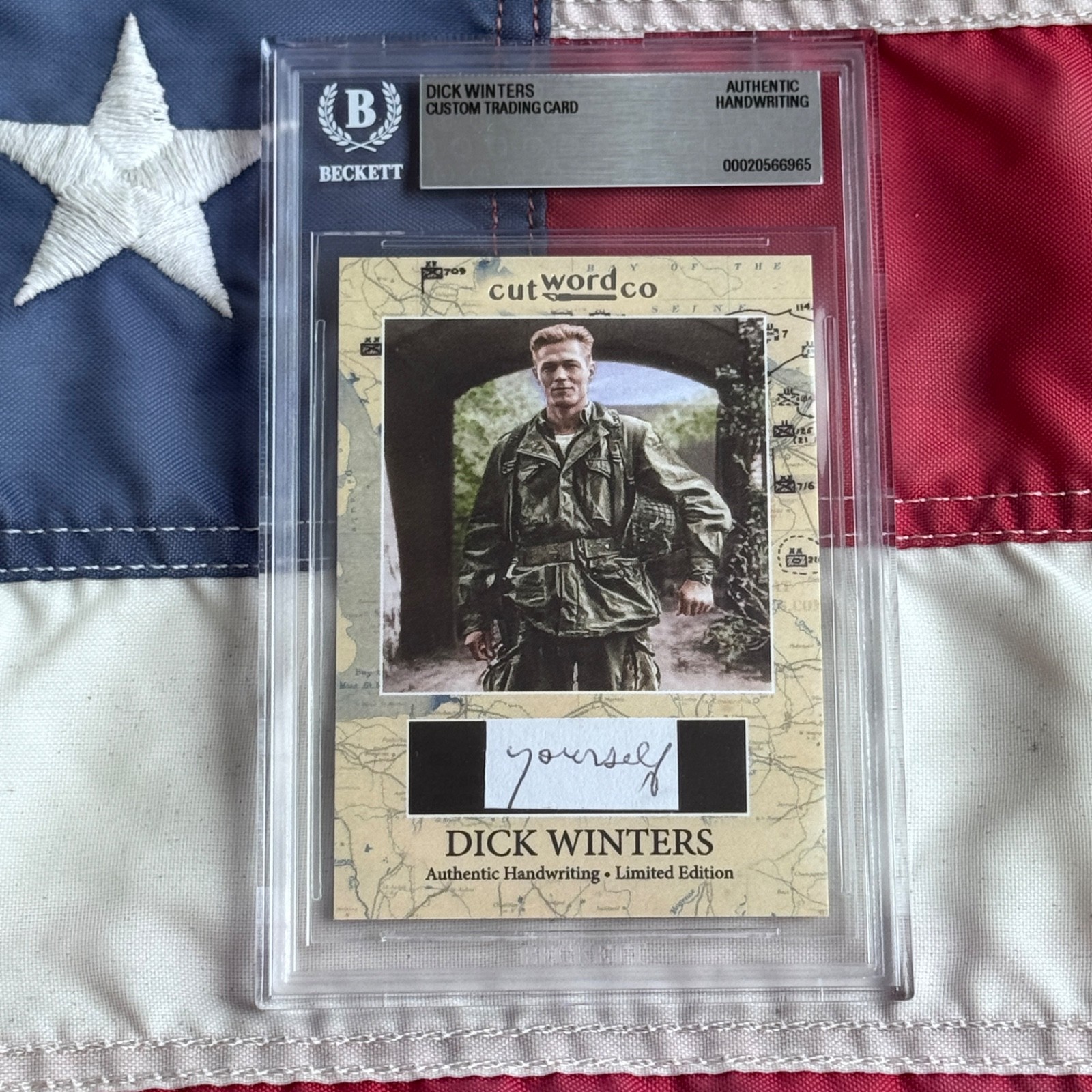 Dick Winters Beckett Handwriting Cut from BAND OF BROTHERS Autograph Letter