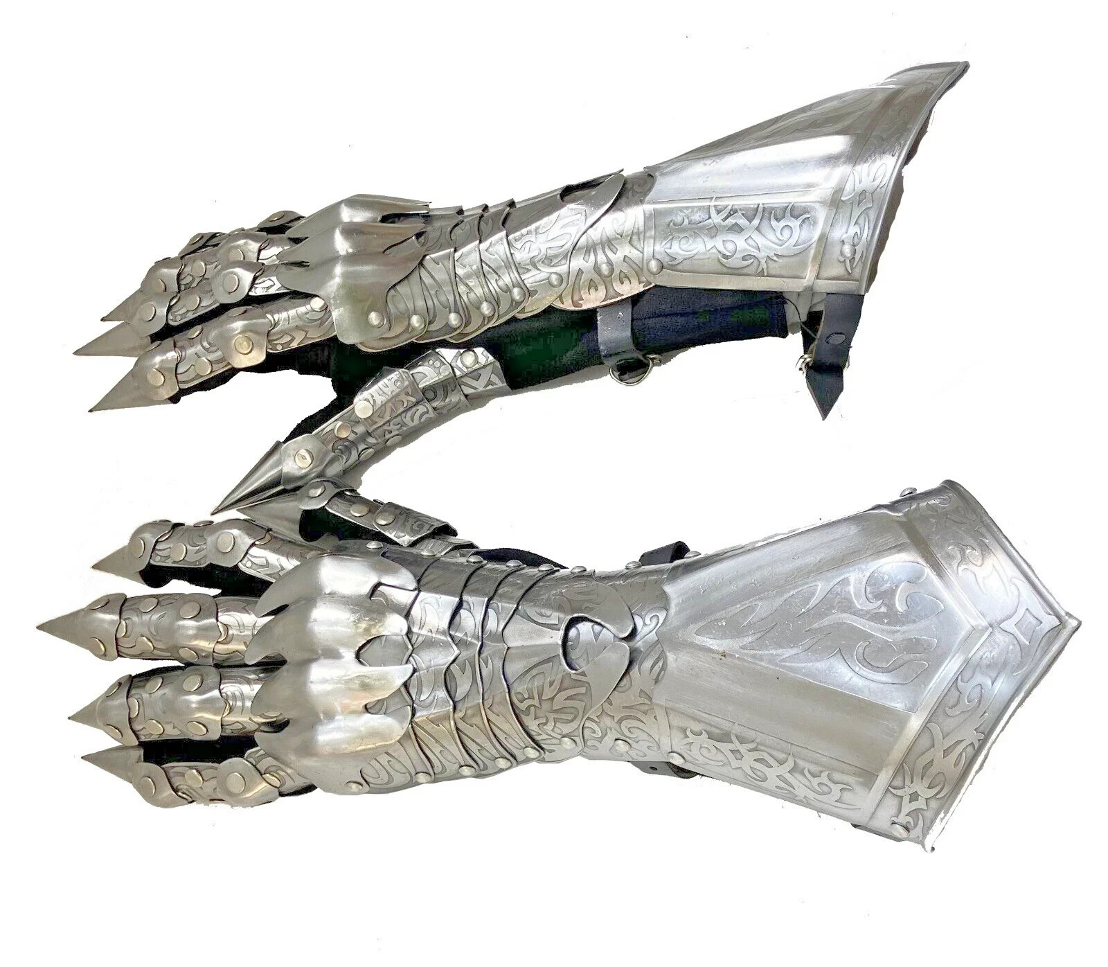 Rare Armour Gauntlets Metal Gloves of Anciant King Knight Armor Medieval Prop