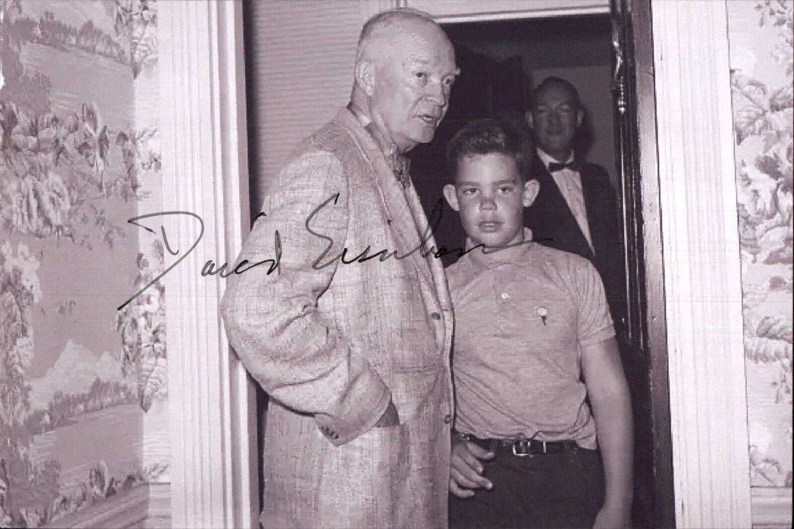David Eisenhower Signed 4x6 Photo Dwight Grandson Richard Nixon Son-In Law Auto