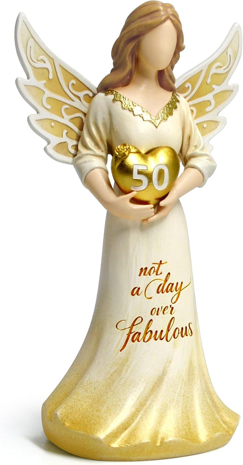 50 Year Old Birthday Gifts for Women, Hand-Painted Resin Figurine
